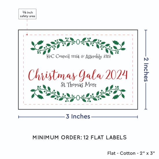 PPLR_HIDDEN_PRODUCT Holly Frame (2"x3" Cotton - 12 labels/set)
