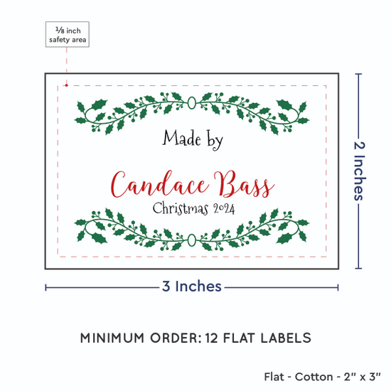 PPLR_HIDDEN_PRODUCT Holly Frame (2"x3" Cotton - 12 labels/set)