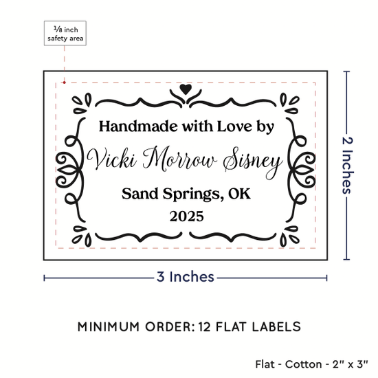 PPLR_HIDDEN_PRODUCT Swirl Accent Border (2"x3" Cotton - 12 labels/set)