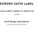 PPLR_HIDDEN_PRODUCT Reorder Previous Label Design - SATIN