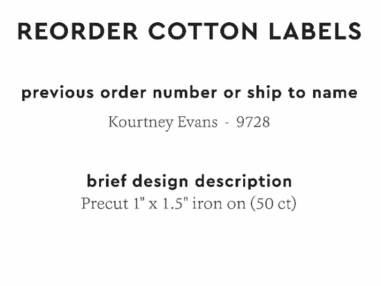 PPLR_HIDDEN_PRODUCT Reorder Previous Label Design - COTTON
