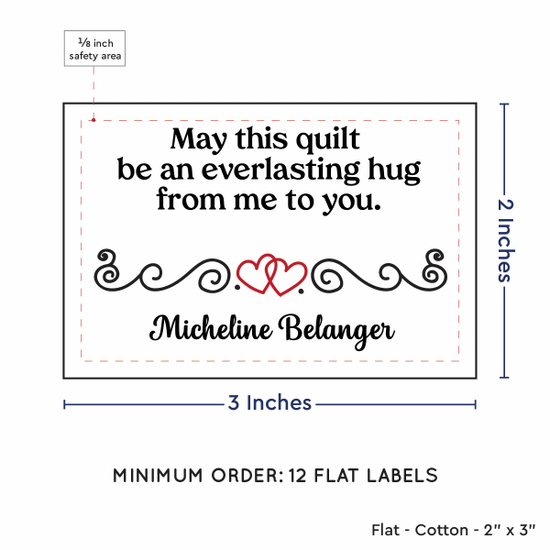 PPLR_HIDDEN_PRODUCT Double Heart Quote (2"x3" Cotton - 12 labels/set)