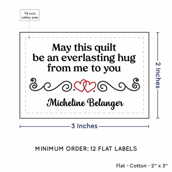 PPLR_HIDDEN_PRODUCT Double Heart Quote (2"x3" Cotton - 12 labels/set)