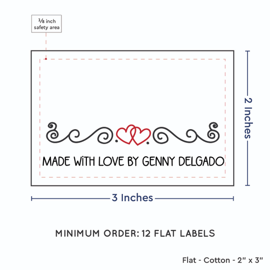 PPLR_HIDDEN_PRODUCT Double Heart Quote (2"x3" Cotton - 12 labels/set)