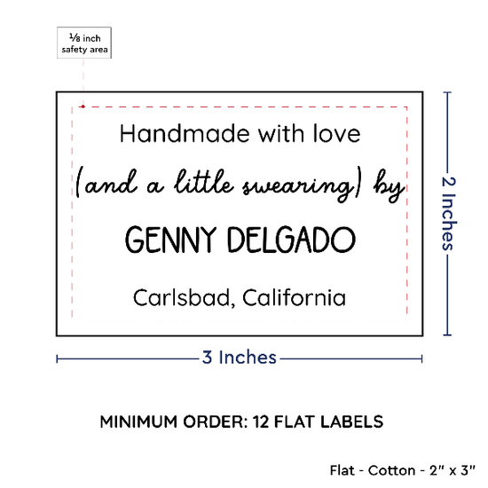 PPLR_HIDDEN_PRODUCT Large Text Only Label (2"x3"-Cotton)