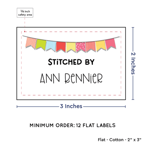 PPLR_HIDDEN_PRODUCT Colorful Banner (2"x3" Cotton - 12 labels/set)