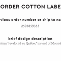PPLR_HIDDEN_PRODUCT Reorder Previous Label Design - COTTON