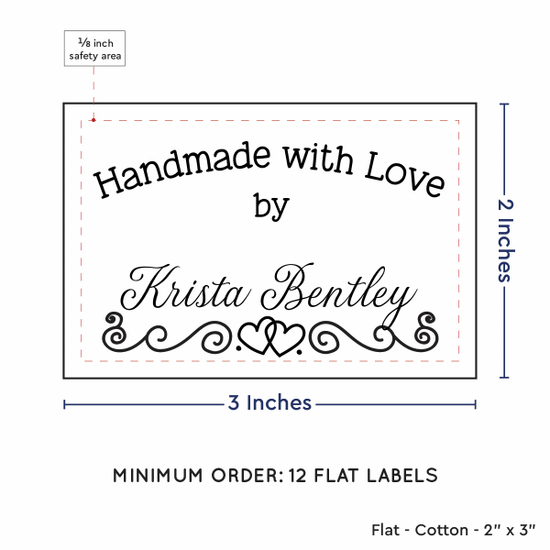 PPLR_HIDDEN_PRODUCT Double Heart Border (2"x3" Cotton - 12 labels/set)