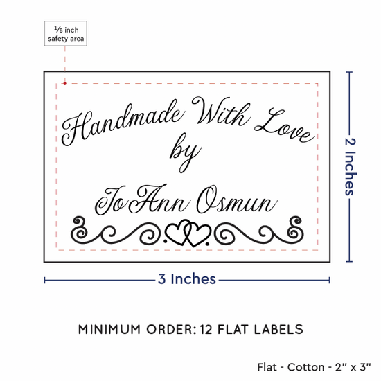 PPLR_HIDDEN_PRODUCT Double Heart Border (2"x3" Cotton - 12 labels/set)