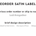 PPLR_HIDDEN_PRODUCT Reorder Previous Label Design - SATIN