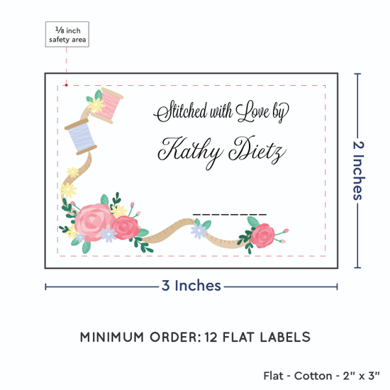 PPLR_HIDDEN_PRODUCT Thread and Flowers (2"x3" Cotton - 12 labels/set)