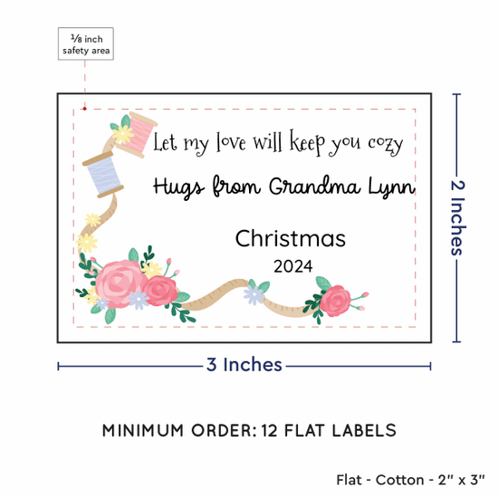 PPLR_HIDDEN_PRODUCT Thread and Flowers (2"x3" Cotton - 12 labels/set)
