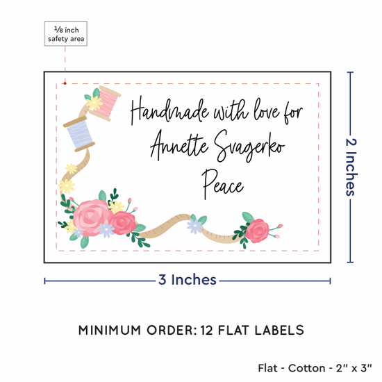 PPLR_HIDDEN_PRODUCT Thread and Flowers (2"x3" Cotton - 12 labels/set)