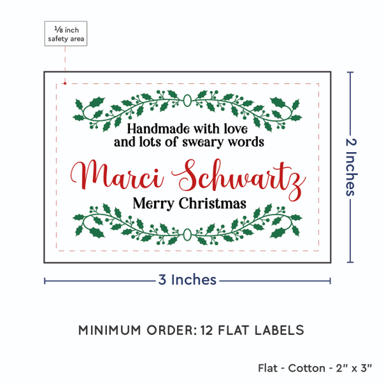 PPLR_HIDDEN_PRODUCT Holly Frame (2"x3" Cotton - 12 labels/set)