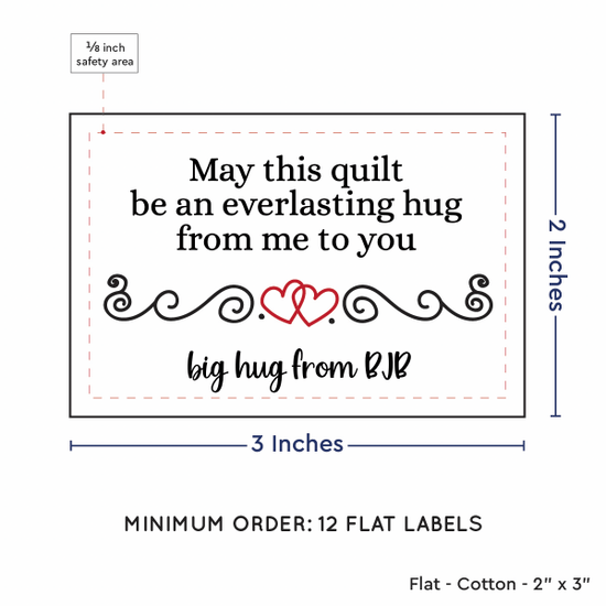 PPLR_HIDDEN_PRODUCT Double Heart Quote (2"x3" Cotton - 12 labels/set)