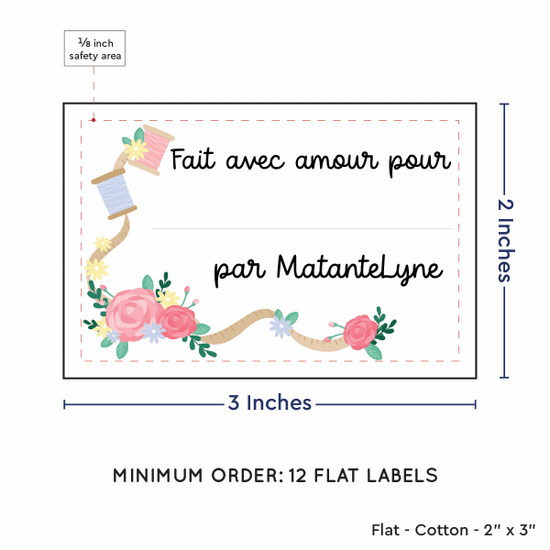 PPLR_HIDDEN_PRODUCT Thread and Flowers with Fill in Blanks (2"x3" Cotton - 12 labels/set)
