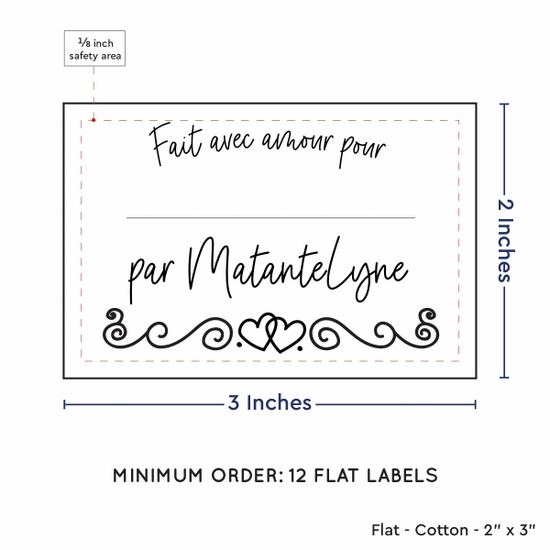 PPLR_HIDDEN_PRODUCT Double heart border with Fill in Blanks (2"x3" Cotton - 12 labels/set)
