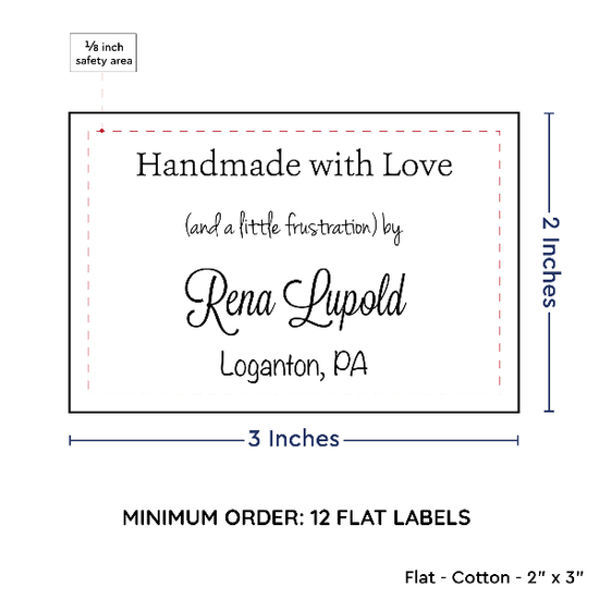 PPLR_HIDDEN_PRODUCT Large Text Only Label (2"x3"-Cotton)