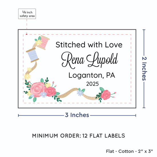 PPLR_HIDDEN_PRODUCT Thread and Flowers (2"x3" Cotton - 12 labels/set)