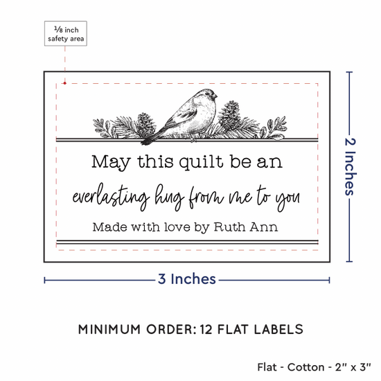 PPLR_HIDDEN_PRODUCT Winter Bird (2"x3" Cotton - 12 labels/set)