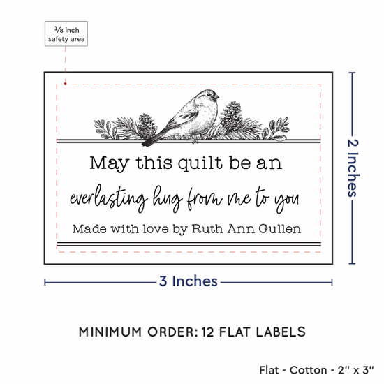 PPLR_HIDDEN_PRODUCT Winter Bird (2"x3" Cotton - 12 labels/set)