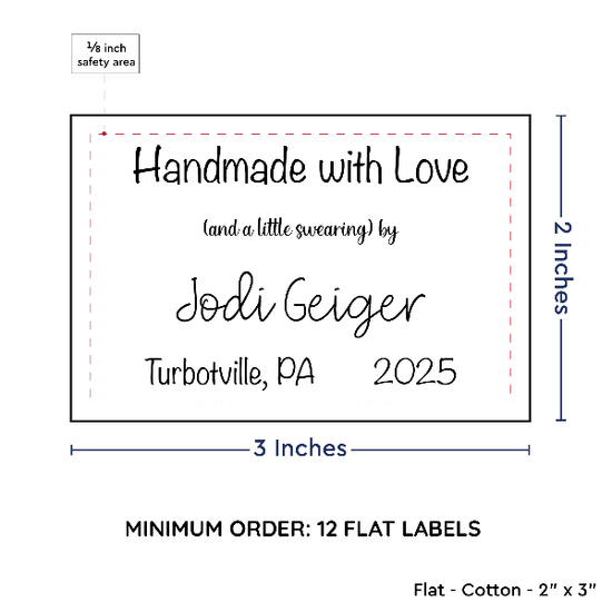PPLR_HIDDEN_PRODUCT Large Text Only Label (2"x3"-Cotton)