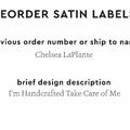 PPLR_HIDDEN_PRODUCT Reorder Previous Label Design - SATIN