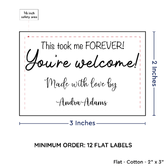 PPLR_HIDDEN_PRODUCT Large Text Only Label (2"x3"-Cotton)