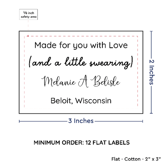 PPLR_HIDDEN_PRODUCT Large Text Only Label (2"x3"-Cotton)