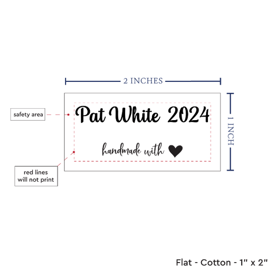 PPLR_HIDDEN_PRODUCT Handmade With Love (2"x1"-Cotton)