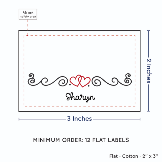 PPLR_HIDDEN_PRODUCT Double Heart Quote (2"x3" Cotton - 12 labels/set)