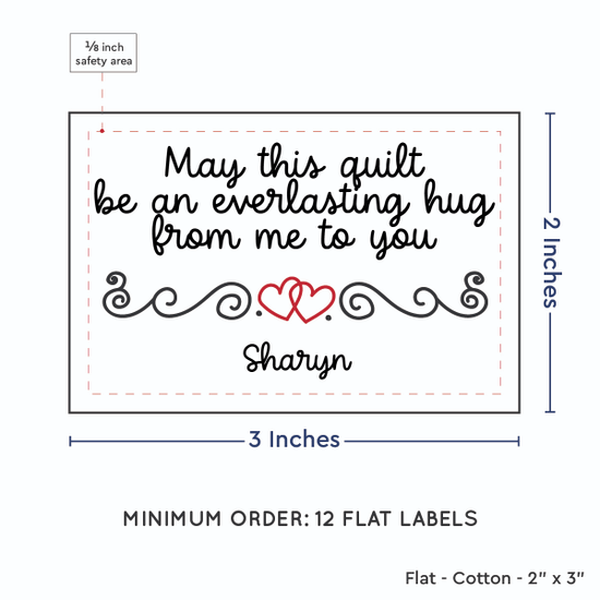 PPLR_HIDDEN_PRODUCT Double Heart Quote (2"x3" Cotton - 12 labels/set)