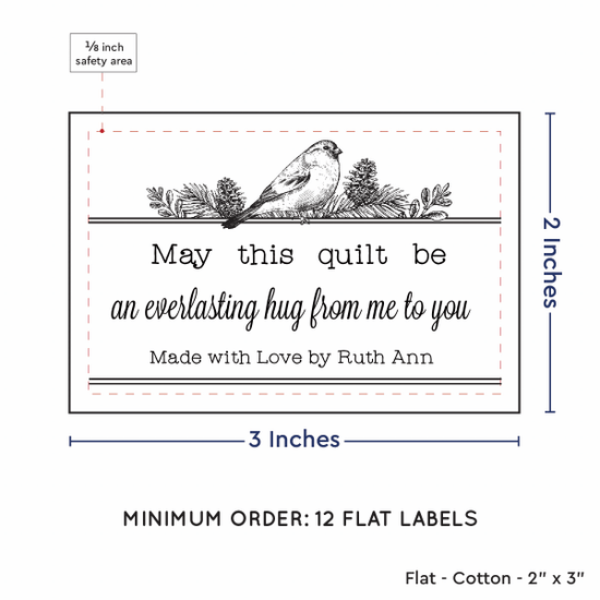 PPLR_HIDDEN_PRODUCT Winter Bird (2"x3" Cotton - 12 labels/set)