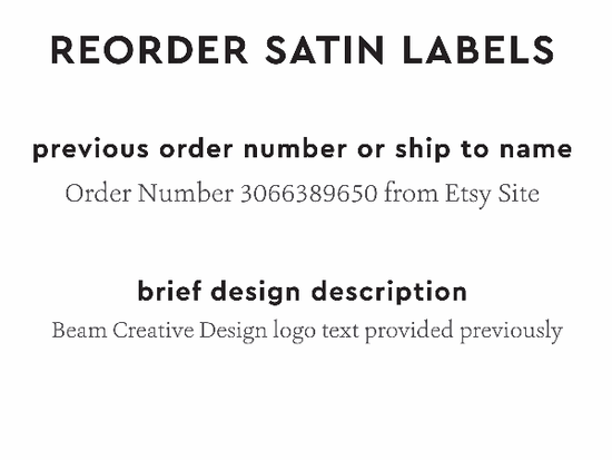 PPLR_HIDDEN_PRODUCT Reorder Previous Label Design - SATIN