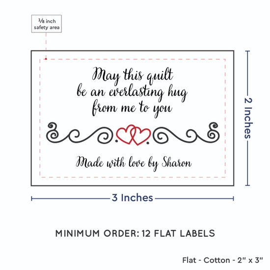PPLR_HIDDEN_PRODUCT Double Heart Quote (2"x3" Cotton - 12 labels/set)