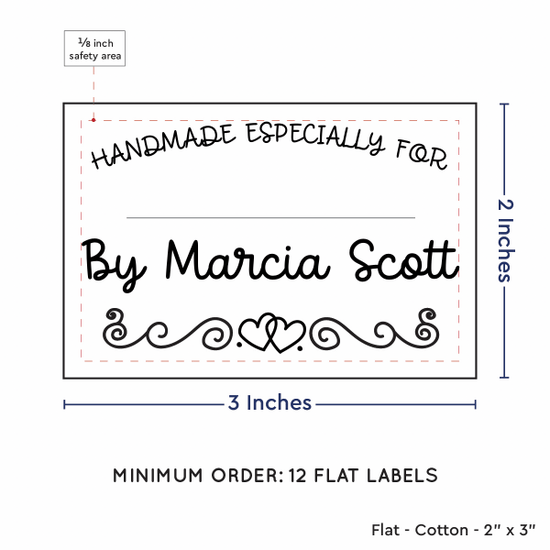 PPLR_HIDDEN_PRODUCT Double heart border with Fill in Blanks (2"x3" Cotton - 12 labels/set)