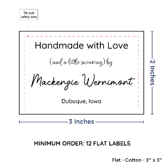 PPLR_HIDDEN_PRODUCT Large Text Only Label (2"x3"-Cotton)