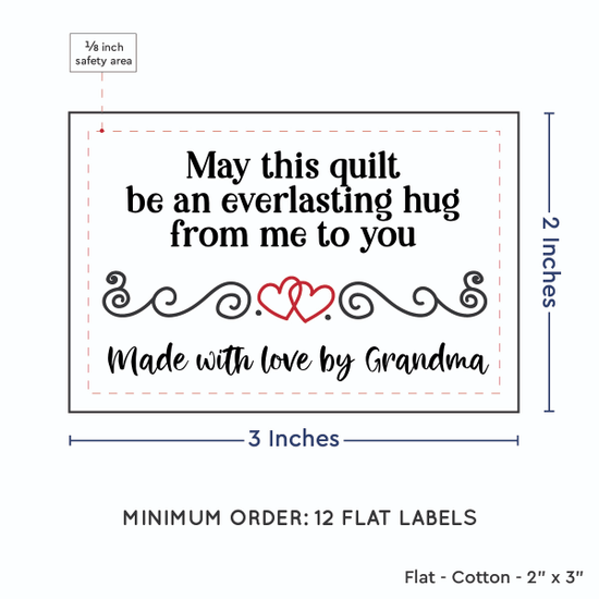 PPLR_HIDDEN_PRODUCT Double Heart Quote (2"x3" Cotton - 12 labels/set)
