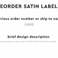 PPLR_HIDDEN_PRODUCT Reorder Previous Label Design - SATIN