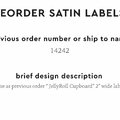 PPLR_HIDDEN_PRODUCT Reorder Previous Label Design - SATIN