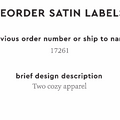 PPLR_HIDDEN_PRODUCT Reorder Previous Label Design - SATIN