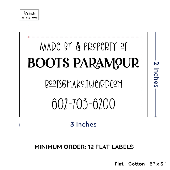PPLR_HIDDEN_PRODUCT Large Text Only Label (2"x3"-Cotton)
