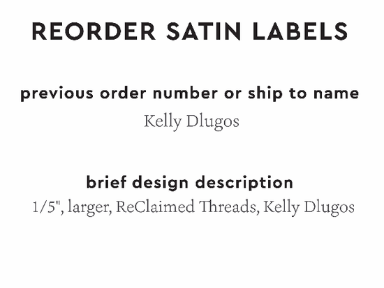 PPLR_HIDDEN_PRODUCT Reorder Previous Label Design - SATIN