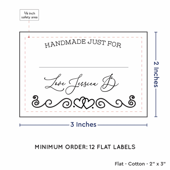 PPLR_HIDDEN_PRODUCT Double heart border with Fill in Blanks (2"x3" Cotton - 12 labels/set)