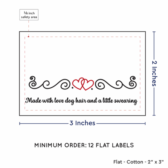 PPLR_HIDDEN_PRODUCT Double Heart Quote (2"x3" Cotton - 12 labels/set)