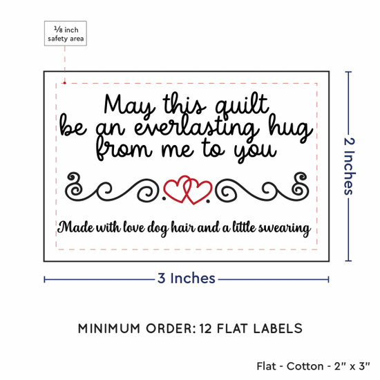 PPLR_HIDDEN_PRODUCT Double Heart Quote (2"x3" Cotton - 12 labels/set)