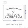 PPLR_HIDDEN_PRODUCT Double Heart Border (2"x3" Cotton - 12 labels/set)