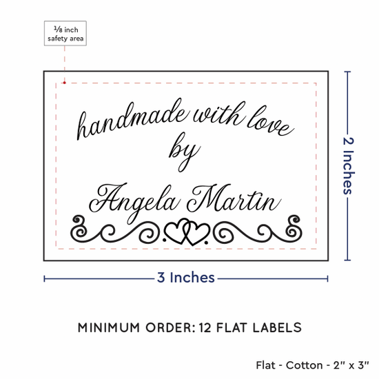 PPLR_HIDDEN_PRODUCT Double Heart Border (2"x3" Cotton - 12 labels/set)