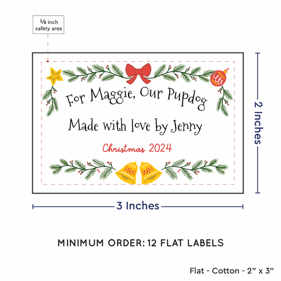 PPLR_HIDDEN_PRODUCT Holiday Bells (2"x3" Cotton - 12 labels/set)