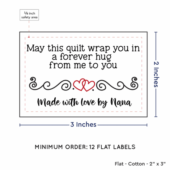 PPLR_HIDDEN_PRODUCT Double Heart Quote (2"x3" Cotton - 12 labels/set)